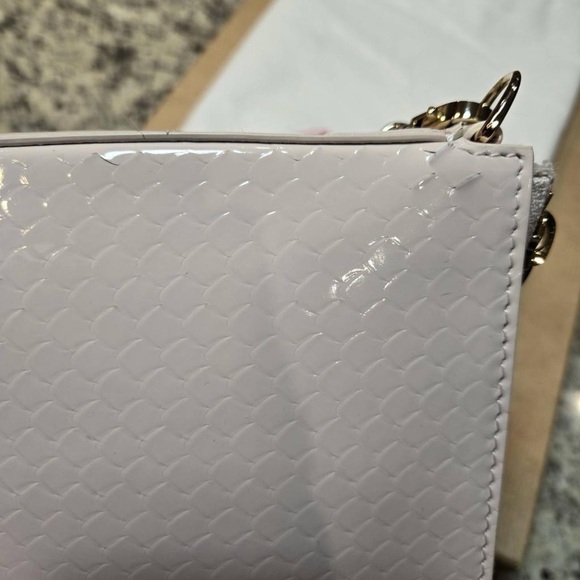 NEW Christian Louboutin Snakeskin Embossed Leather Bag in Leche Color - Picture 3 of 9